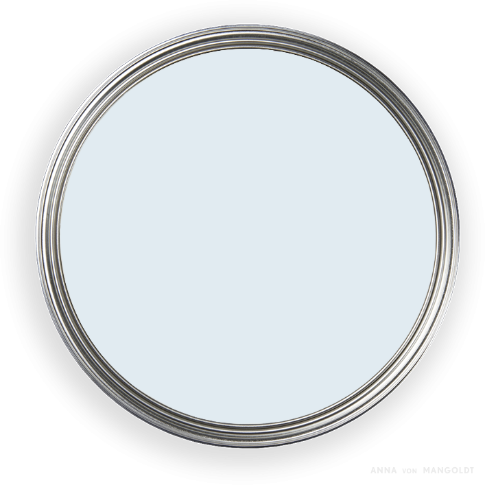 Farbtopf von oben graublau Pirouette 308