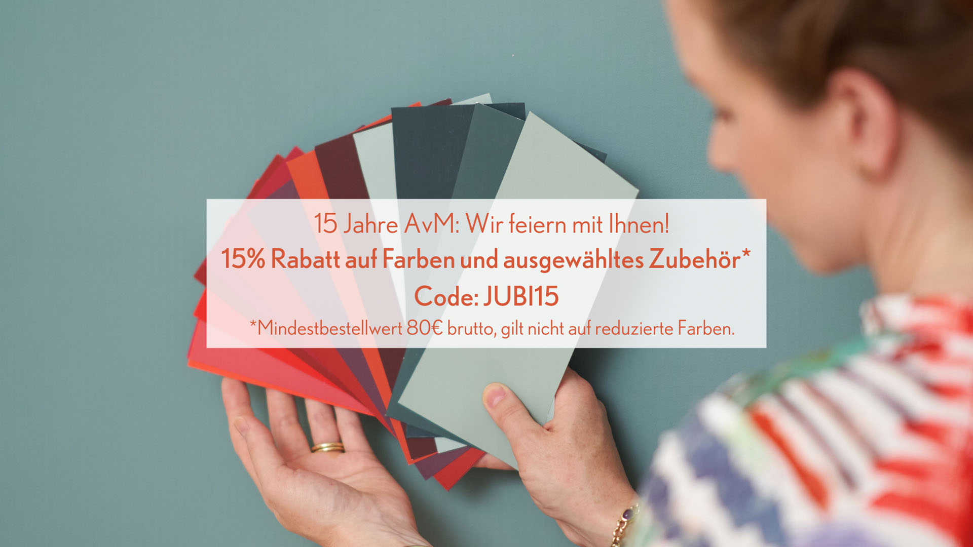 15 Jahre Anna von Mangoldt Farben - 15% auf Farben und ausgewähltes Zubehör