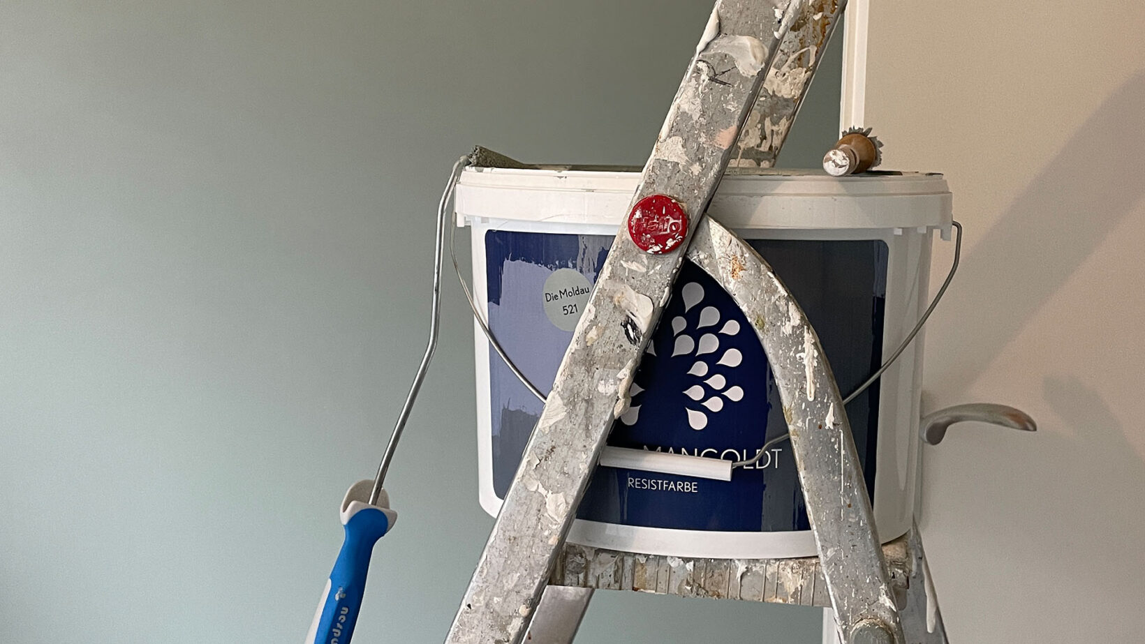 Renovierung - Wand streichen mit Anna von Mangoldt Resistfarbe