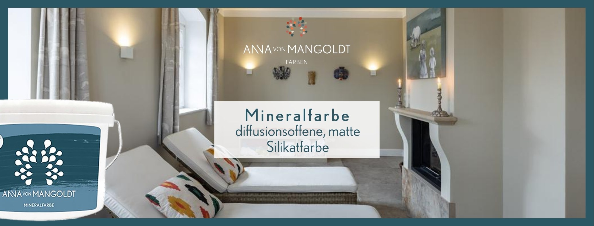 diffusionsoffene, matte Silikatfarbe - Mineralfarbe