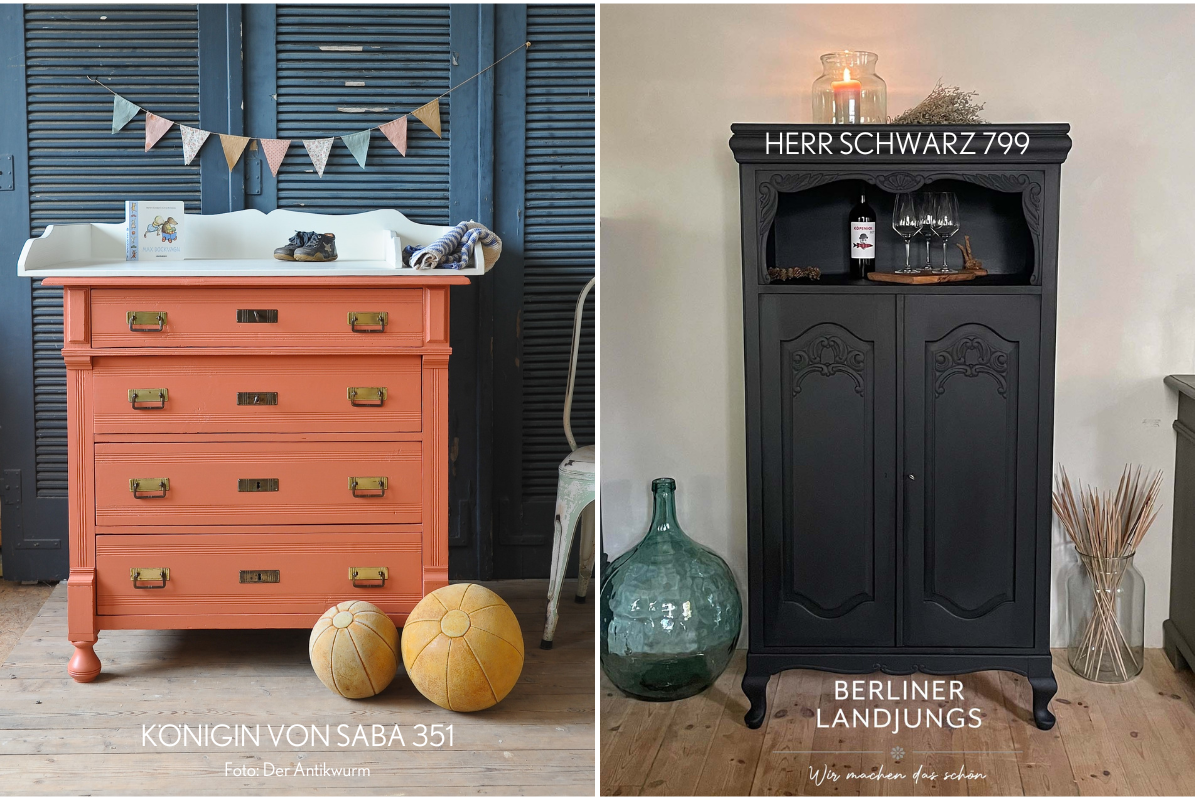 Bild mit gestrichenen Möbeln